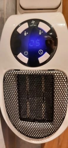 Customer photo review of Calentador Portátil con termostato electrónico y control