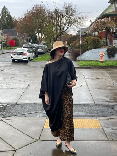 Customer photo review of Off-The-Shoulder Maxi Tunic