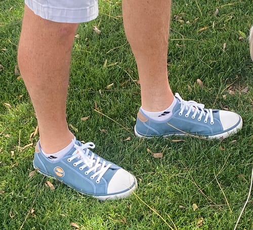 Customer photo review of Men's Gulf Low-Top Sneakers in Stone Blue