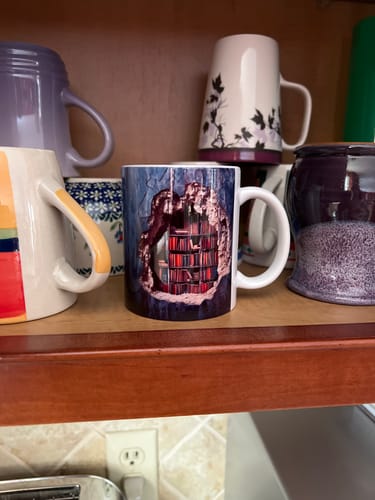 Customer photo review of 3D Bookshelf Mug