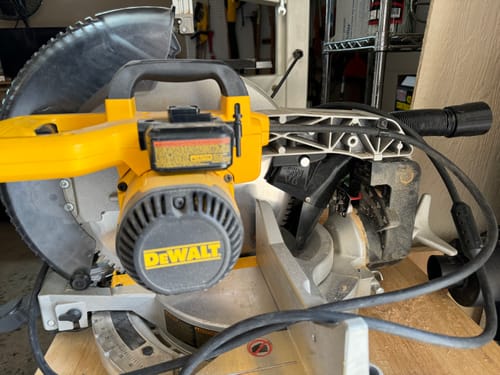 Customer photo review of Dewalt DW715/716 Non-Sliding Miter Saw Dust Collection