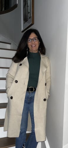 Customer photo review of Jolie Cashmere Knit Trench Coat (Oatmeal)