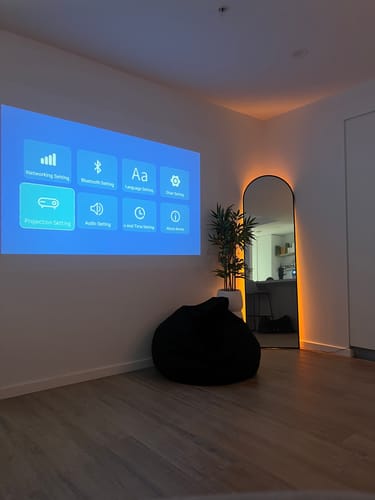 Customer photo review of MovieHub™ Ultra HD Projector + FREE Projector Screen