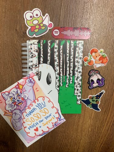 Customer photo review of Forest Peaking Ghost Small Reusable Sticker Book