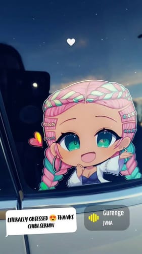 Customer photo review of Hispanic Mitsuri Car Decal