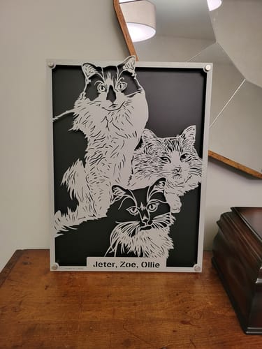 Customer photo review of Custom Pet Metal Portrait