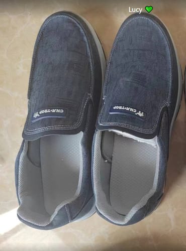 Customer photo review of 2024 New Men's Orthopedic Slip-on Shoes, Comfort Walking Shoes