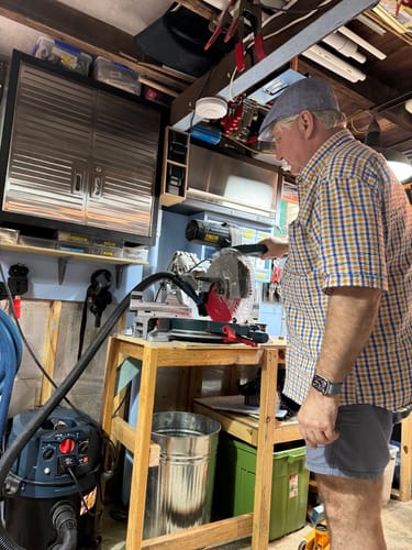 Customer photo review of Bosch Axial Glide Miter Saw Dust Chute (Gen II)