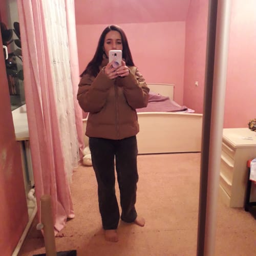 Customer photo review of INFLATION Solid Color Windproof Short Style Puffer Jacket