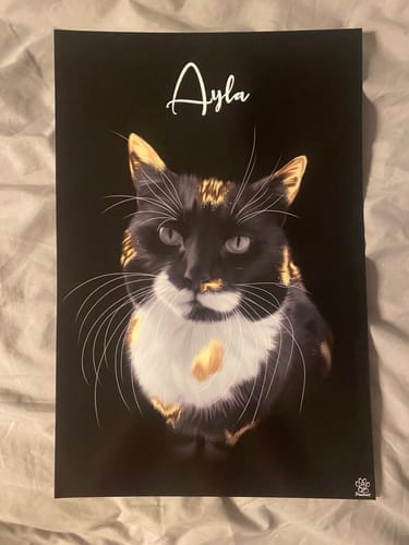 Customer photo review of Gold Pawtrait