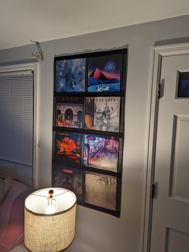 Customer photo review of 12" Vinyl Record Display Frame - LP Wall Storage