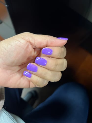 Customer photo review of D302 Xena Purple Crème Dip Powder