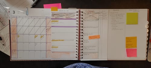 Customer photo review of 2024 Horizontal Weekly Planner, Strawberry Jam