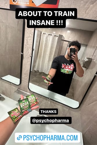 Customer photo review of Psycho Pharma Logo Tee