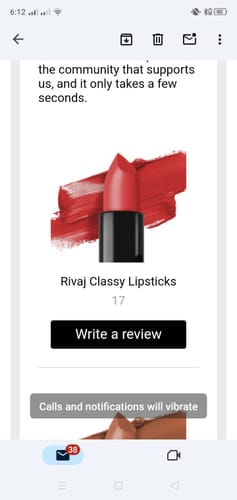 Customer photo review of Rivaj Classy Lipsticks