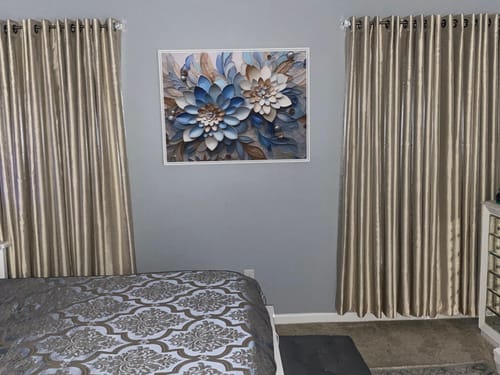 Customer photo review of Floral Symphony in Blue & White