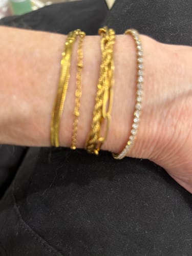 Customer photo review of Twisted 18K Gold Bracelet