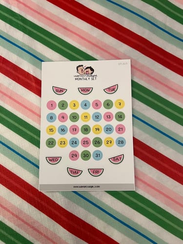 Customer photo review of Monthly Set - Tropical Fun Planner Stickers