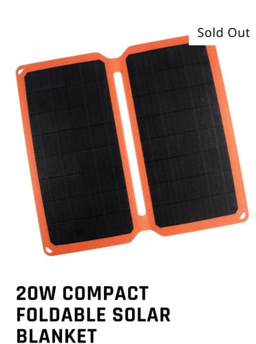 Customer photo review of 20W Compact Foldable Solar Blanket
