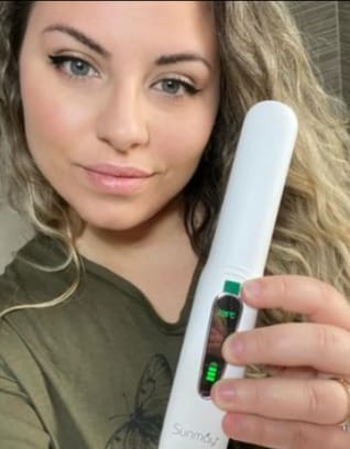 Customer photo review of SUNMAY Voga 2 in 1 Cordless Hair Straightener and Curler for Travelling
