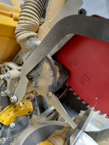 Customer photo review of DeWalt DWS779/780 Sliding Miter Saw Dust Collection
