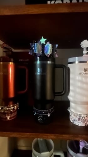 Customer photo review of Glow in the Dark Star Straw Topper