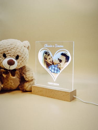 Customer photo review of Lampada Personalizzata Con Foto (Cuore)