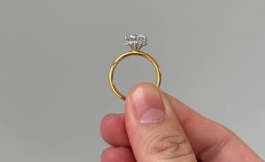Customer photo review of Louily Precious Moissanite Two-tone 2.0 Carat Engagement Ring