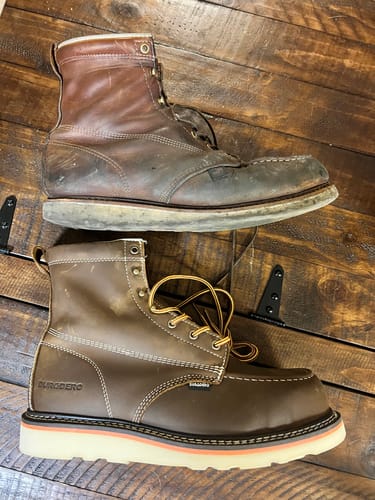 Customer photo review of 6 Inch Moc Steel Toe Boot