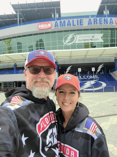 Customer photo review of Gearhumans 3D Florida Panthers NHL Beloved American Custom Name Custom Number Tshirt Hoodie Apparel