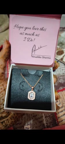 Customer photo review of Rose Gold Mystique Romance Pendant With Link Chain