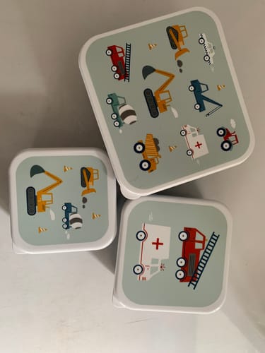 Customer photo review of Lunch & Snack Box Set: Vehicles, Cars