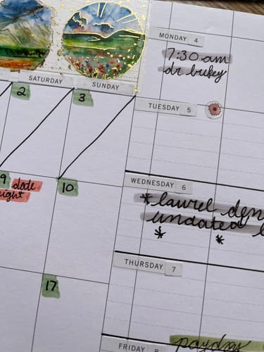 Customer photo review of 2024-2026 Undated Planner Stickers