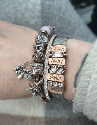 Customer photo review of Mesh bracelet silver/rosé gold