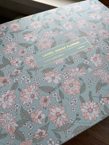 Customer photo review of Undated Veritcal Weekly Planner, Peony Slumber