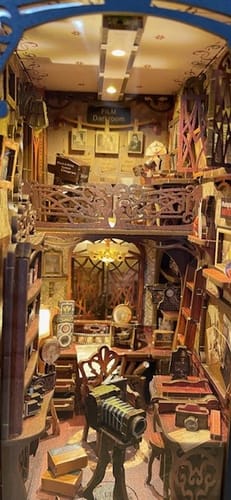 Customer photo review of Film Darkroom Wooden Book Nook Shelf Decor