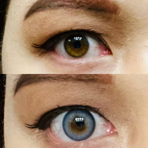 Customer photo review of Eyes Lapis Blue