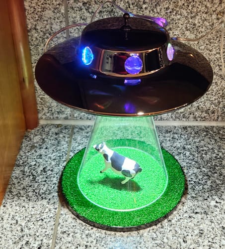 Customer photo review of The Original Alien Abduction Lamp