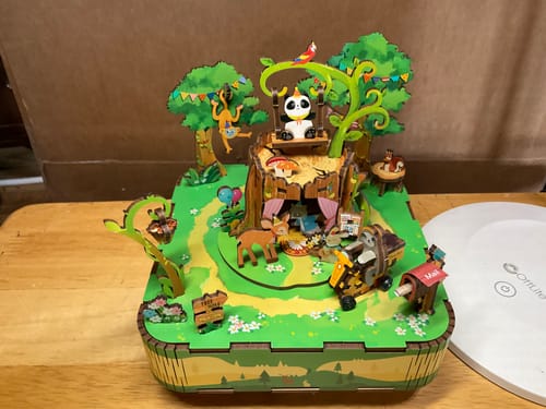 Customer photo review of Forest Party DIY Wooden Music Box