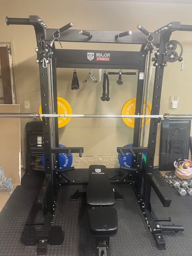 Customer photo review of MAJOR FITNESS All-In-One Home Gym Power Rack Package Raptor F22