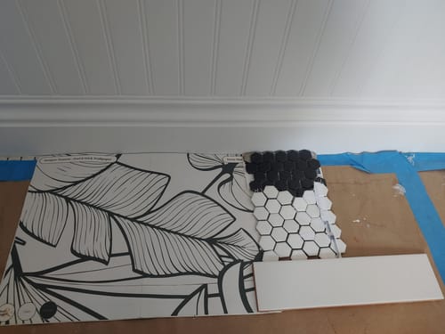 Customer photo review of Juniper Neutral - Muted Gold Tropical Leaves Wallpaper