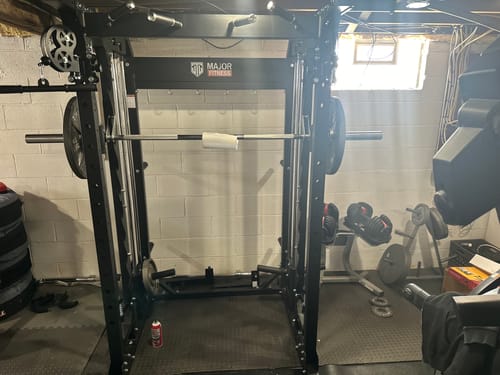 Customer photo review of Major Fitness B52 All-In-One Home Gym Smith Machine
