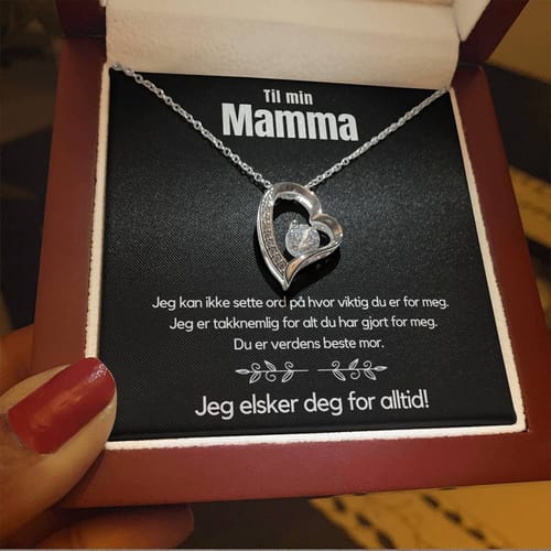Customer photo review of Til Min Mamma - Jeg elsker deg for alltid - Hjertekjede