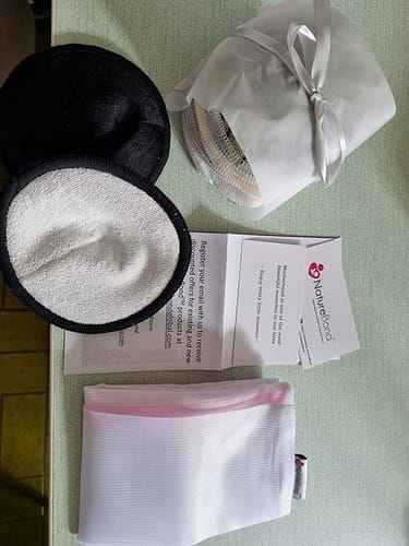 Customer photo review of Black Laced Bamboo Fibre Washable Nursing Pads