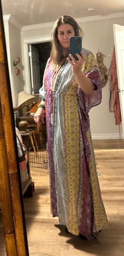 Customer photo review of Lovestitch Boho Paisley Kimono (Violet Multi)