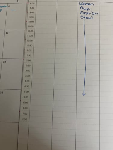 Customer photo review of Half-Hour Time Washi Tape