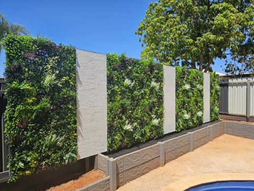 Customer photo review of Luxury Evergreen Rainforest Recycled Vertical Garden / Green Wall UV Resistant 1m X 1m