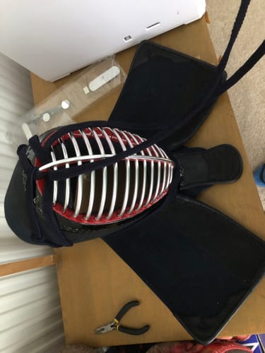 Customer photo review of Hand Stitched Deerskin Chichikawa for Tying Men Himo from Above (Kansai Style)