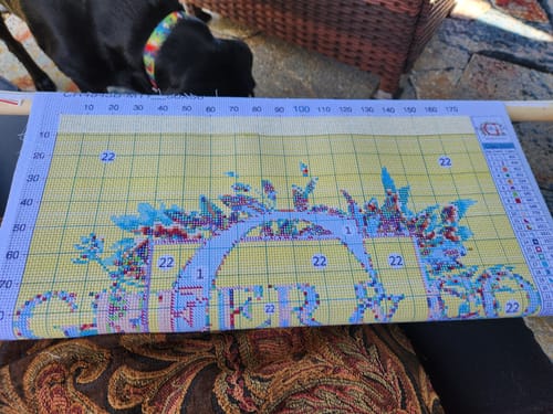 Customer photo review of Custom Cross Stitch Tapestry Kit | Just Upload Your Photo!