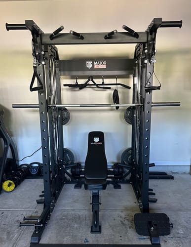 Customer photo review of Major Fitness B52 All-In-One Home Gym Smith Machine